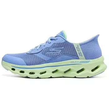 ЖЕНСКИЕ GO WALK Кроссовки для повседневной носки женские с низким верхом, синий/лимонные Skechers