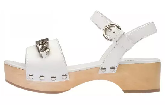 Женские горки Zuecos Slide, белые Miu Miu