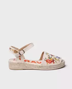 Женские хлопковые эспадрильи на плоской подошве с пряжкой Toni Pons, цвет Crudo