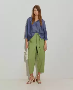 Женские хлопковые брюки-карго с поясом Lion of Porches, зеленый