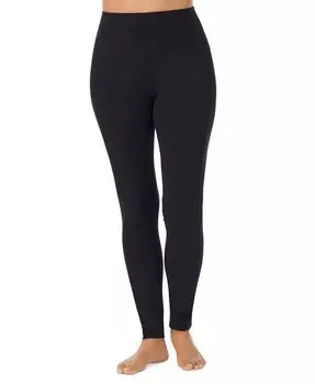 Женские хлопковые леггинсы с высокой посадкой Cuddl Duds, черный