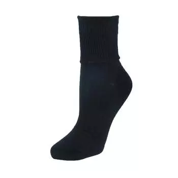 Женские хлопковые носки с отворотом большого размера Jefferies Socks, темно-синий