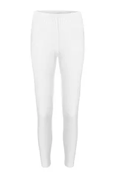 Женские хлопковые однотонные длинные колготки в рубчик 721 TOLIN, белый