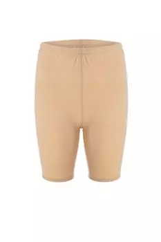 Женские хлопковые однотонные колготки выше колена в рубчик 424 TOLIN, кожа