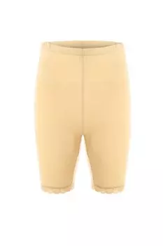 Женские хлопковые однотонные кружевные леггинсы 421 TOLIN, кожа