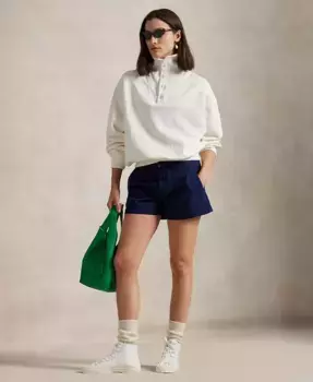Женские хлопковые шорты чинос Polo Ralph Lauren, коричневый/бежевый