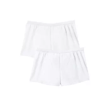 Женские хлопковые шорты Comfort Choice больших размеров для мальчика, страдающие недержанием, 2 шт., белый