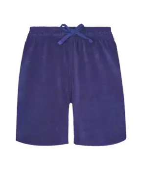 Женские хлопковые шорты с вышивкой черепахи Vilebrequin, синий