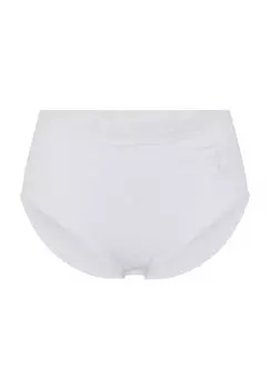 Женские хлопковые трусы с вышивкой на талии Con-Ta, белый