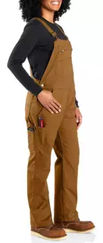 Женские холщовые комбинезоны Carhartt, цвет Carhartt Brown