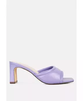 Женские итальянские стеганые босоножки на блочном каблуке Celine London Rag, фиолетовый