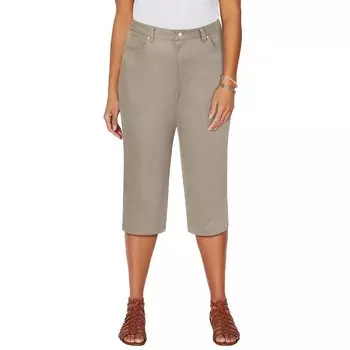 Женские капри из атласа стрейч Catherines больших размеров для миниатюрных размеров, цвет Chai Latte