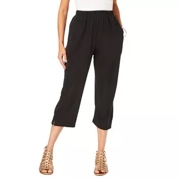 Женские капри из мягкой вязки Roaman's больших размеров, черный