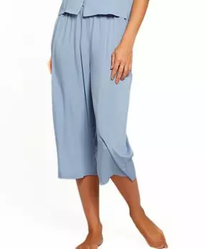 Женские капри renee из ультрамягкого вискозы с широкими штанинами iCollection, синий
