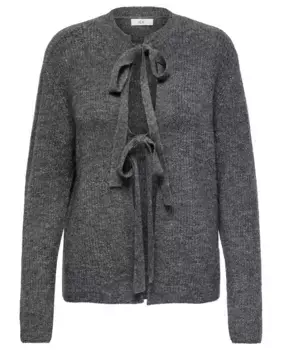 Женские кардиганы с бантами и длинными рукавами jdy, темно-серый