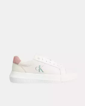 Женские кеды из массивной кожи Calvin Klein, цвет Blanco Hueso