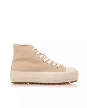 Женские кеды из парусины с высоким берцем и объемным полом Mustang, цвет Crudo