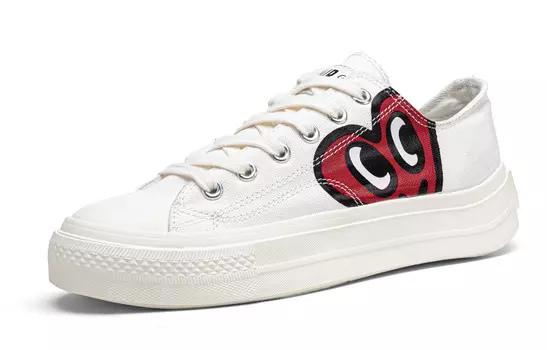 Женские кеды-лодочки Charles Jang's Happy Heart X Canvas с низким верхом Semir, черный