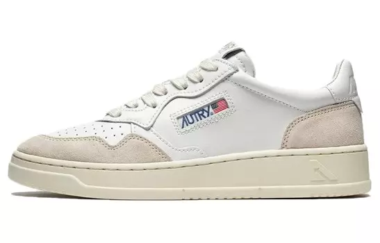 Женские кеды Medalist Leather Low White Beige Suede Autry