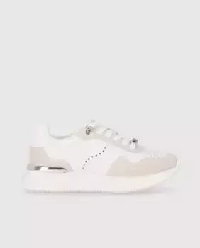 Женские кеды на шнуровке с круглым носком Chika10, белый