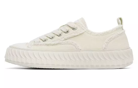 Женские кеды с низким верхом бежевого/черного цвета Dickies