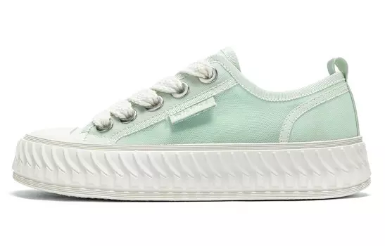 Женские кеды с низким верхом бежевого/черного/светло-зеленого цвета Dickies