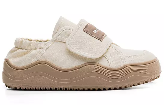 Женские кеды с низким верхом бежевого/коричневого цвета Warrior