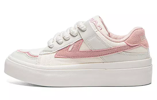 Женские кеды с низким верхом бежевого/розового цвета Warrior