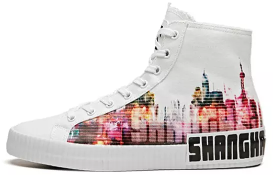 Женские кеды с высоким берцем, белые/красные Anta