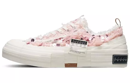 Женские кеды с высоким берцем розового/белого цвета Xvessel