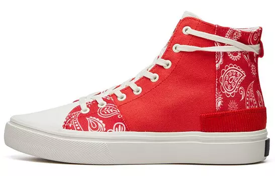 Женские кеды с высоким берцем, темно-синие/огненно-красные Fila Fusion