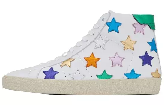 Женские кеды Saint Laurent с высоким верхом, белый