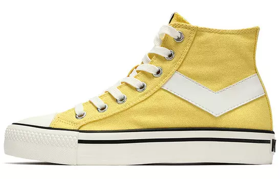 Женские кеды Shooter Canvas High-top, желтые/белые Pony