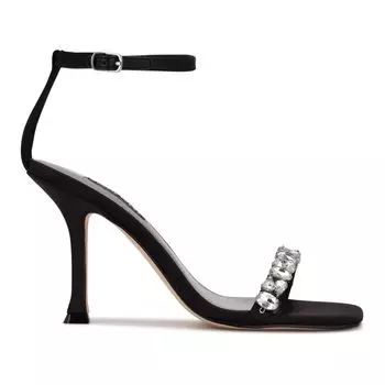 Женские классические босоножки Nine West Yazmin на высоком каблуке со стразами Nine West, серебряный