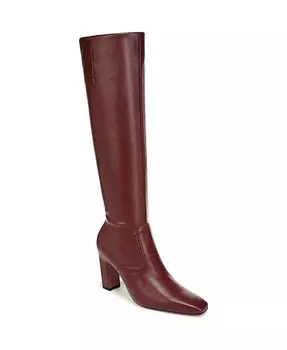 Женские классические ботинки до колена с широким и квадратным носком Bowman Franco Sarto, красный