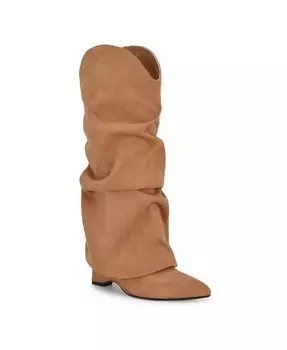 Женские классические ботинки с острым носком Amazin и высоким голенищем Nine West, коричневый