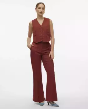 Женские классические брюки-клеш Vero Moda, бордовый