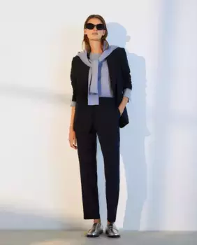 Женские классические брюки полуоблегающего кроя Woman El Corte Ingls, темно-синий