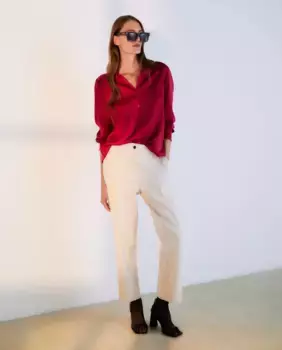 Женские классические брюки полуоблегающего кроя Woman El Corte Ingls, цвет 120 Crudo