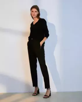 Женские классические брюки полуоблегающего кроя Woman El Corte Ingls, черный