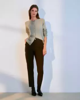 Женские классические брюки полуоблегающего кроя Woman El Corte Ingls, хаки