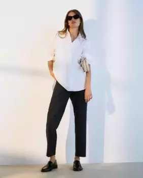 Женские классические брюки полуоблегающего кроя Woman El Corte Ingls, темно-синий