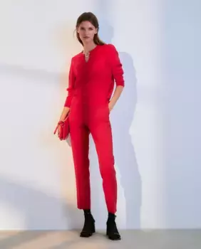 Женские классические брюки полуоблегающего кроя Woman El Corte Ingls, цвет 600 Rojo