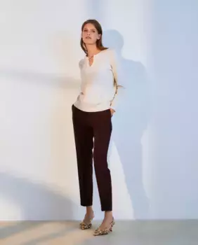 Женские классические брюки полуоблегающего кроя Woman El Corte Ingls, цвет Granate