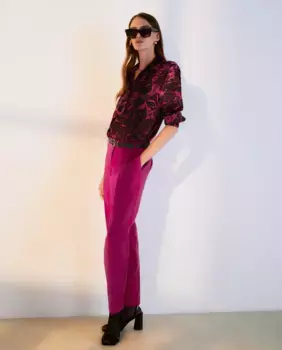 Женские классические брюки полуоблегающего кроя Woman El Corte Ingls, цвет 240 Fucsia