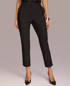 Женские классические брюки прямого кроя Donna Karan New York, черный