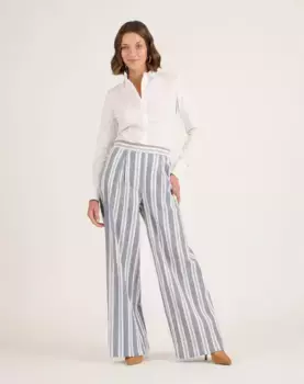 Женские классические брюки прямого кроя Naf Naf, белый