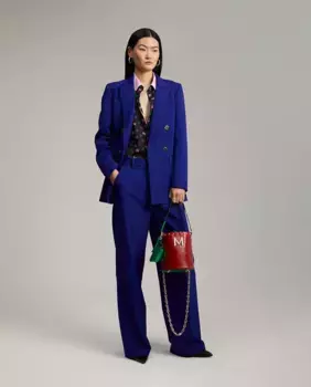 Женские классические брюки прямого кроя с застежкой на крючок Lola Casademunt, синий