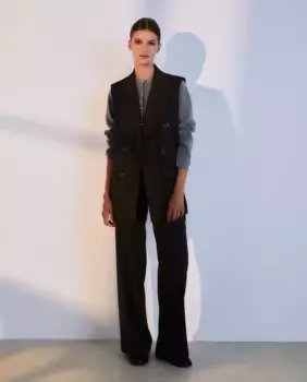 Женские классические брюки с боковой молнией Woman El Corte Ingls, цвет 800 Negro