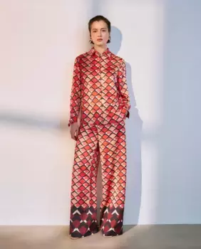Женские классические брюки с каймой Woman El Corte Ingls, красный